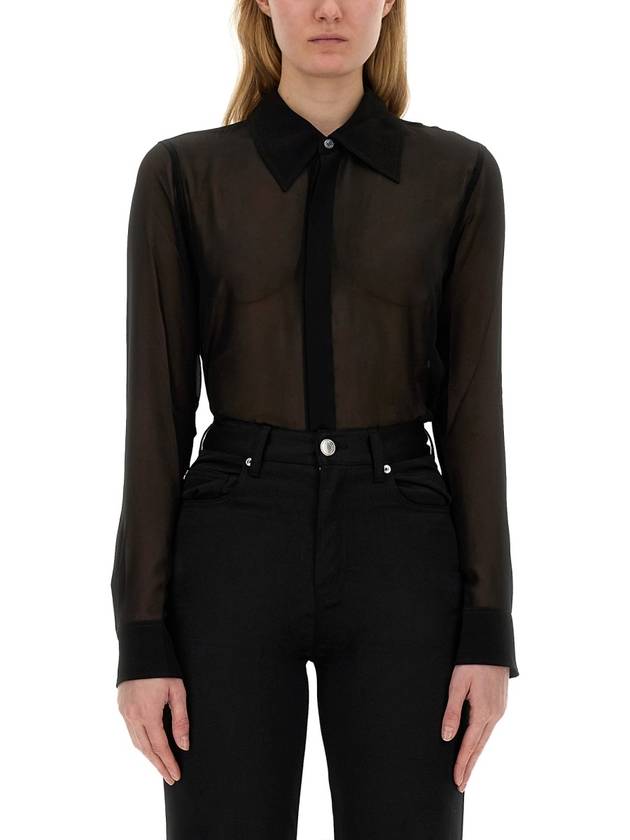 See-through Silk Shirt E24FSH506SE0008 - AMI - BALAAN 2