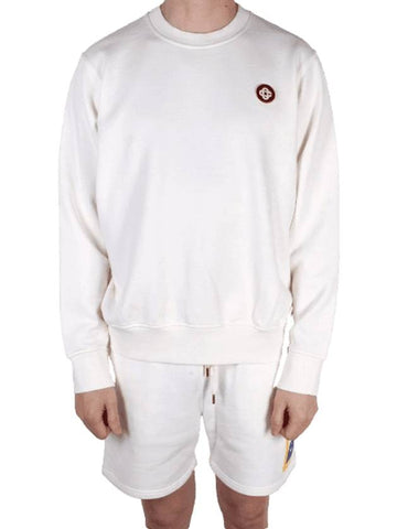 Crewneck Cotton Sweatshirt Ivory - CASABLANCA - BALAAN 1