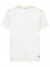 Logo Patch Cotton Short Sleeve T-Shirt 3 Pack White - JIL SANDER - BALAAN 3