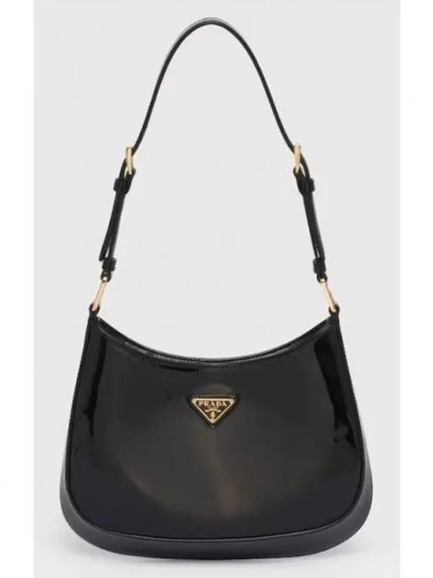 Cleo Patent Leather Shoulder Bag Black - PRADA - BALAAN 2