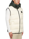 Logo Patch Hoodie Padding Vest White - MOOSE KNUCKLES - BALAAN 5