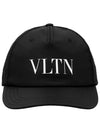 Logo Printed Nylon Ball Cap Black - VALENTINO - BALAAN 3