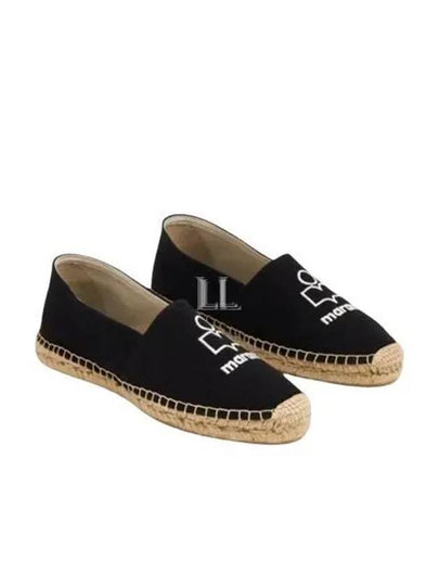 Canae Embroidered Logo Canvas Espadrilles Shoes Black - ISABEL MARANT - BALAAN 2