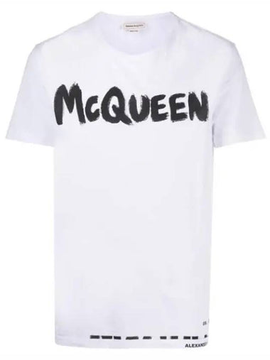 622104 Graffiti lettering logo short sleeve tshirt - ALEXANDER MCQUEEN - BALAAN 1