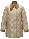 Diamond Quilted Thermoregulated Barn Jacket Honey - BURBERRY - BALAAN 2