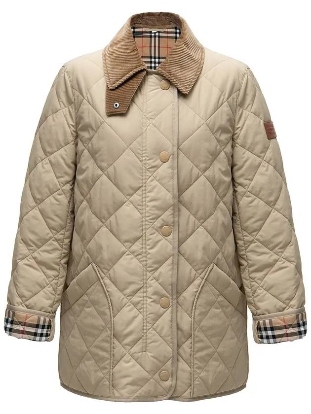 Diamond Quilted Thermoregulated Barn Jacket Honey - BURBERRY - BALAAN 2