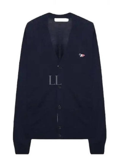 Tricolor Fox Patch Classic Cardigan Navy - MAISON KITSUNE - BALAAN 2