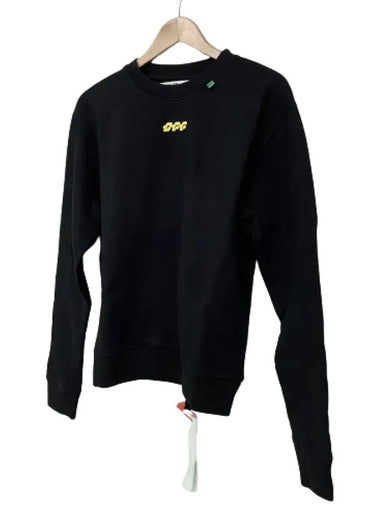 Embroidered Logo Sweatshirt Black - OFF WHITE - BALAAN 1