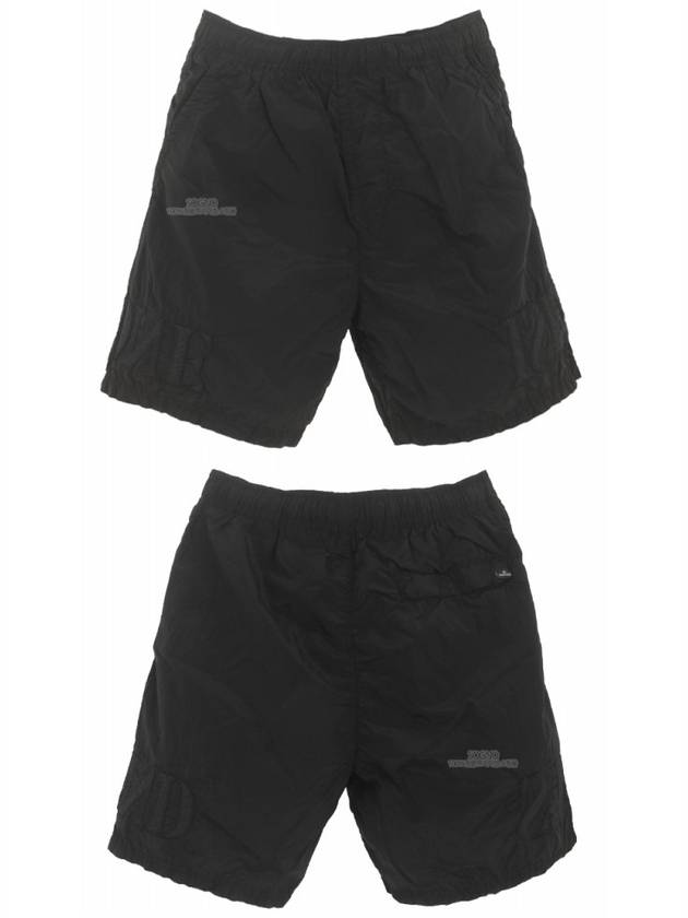 Embroidery Logo Swim Shorts Black - STONE ISLAND - BALAAN 6