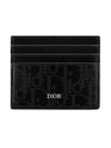 Oblique Galaxy Leather Card Wallet Black - DIOR - BALAAN 1