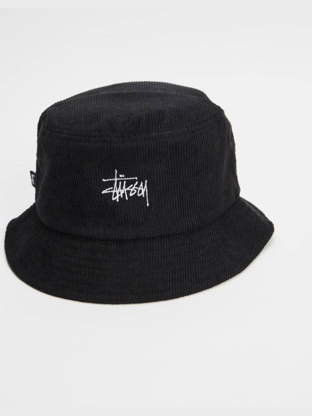 Graffiti Cord Bucket Hat Black - STUSSY - BALAAN.