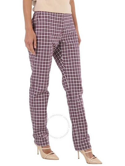 Burberry Hanover Straight-fit Check Cotton Tailored Trousers, Brand Size 4 (US Size 2) - BURBERRY - BALAAN 2