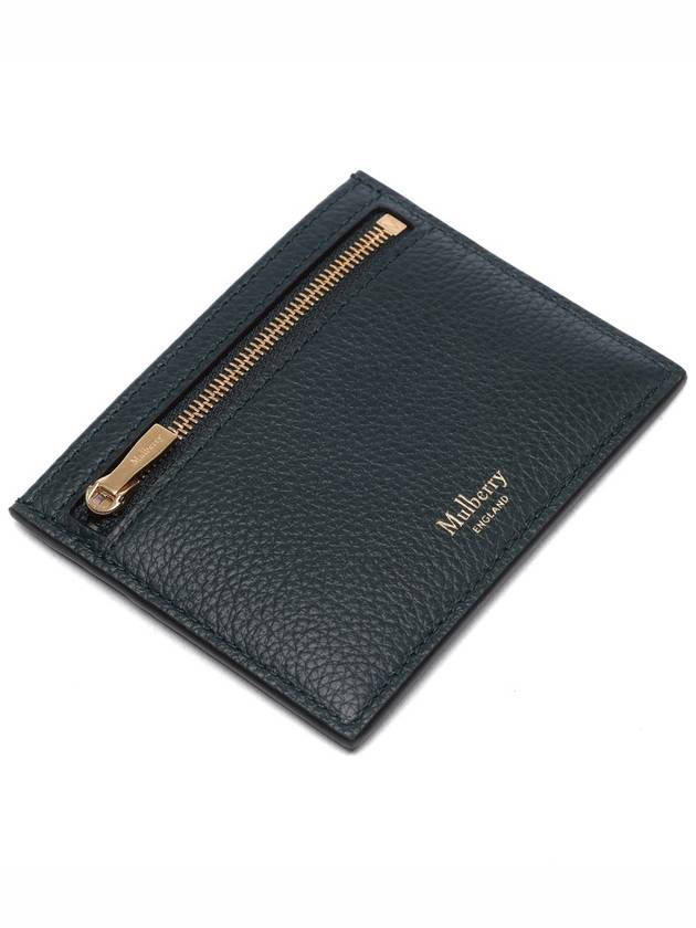 Classic Grained Leather Zipped Card Holder Green - MULBERRY - BALAAN 6