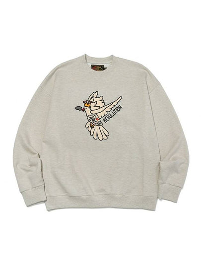 Peace and Love Bird Sweatshirts Oatmeal - OGARP - BALAAN 2