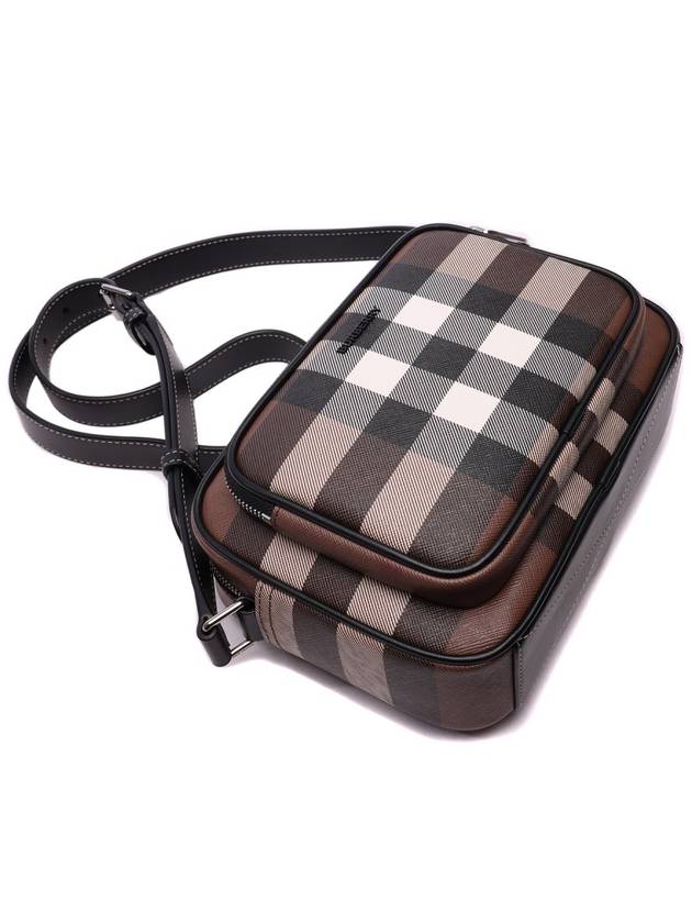 Men's Check Logo Messenger Cross Bag Brown - BURBERRY - BALAAN 6