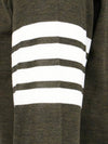 4 Bar Armband Classic Merino Wool Knit Top Dark Green - THOM BROWNE - BALAAN 5