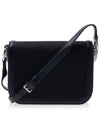 emblem buckle nylon cross bag black - PRADA - 4