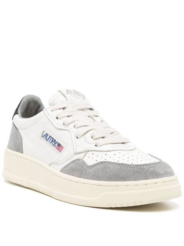 Medalist Leather Low Top Sneakers Grey - AUTRY - BALAAN 3