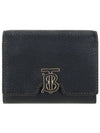 Monogram Motif Grainy Leather Folding Wallet Black - BURBERRY - BALAAN 2