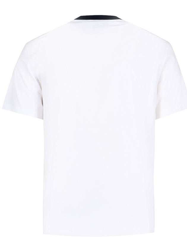 Logo Print Crewneck Cotton Short Sleeve T-Shirt White - AMI - BALAAN 3