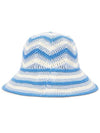 Logo Crochet Bucket Hat Blue Women s - GANNI - BALAAN 2