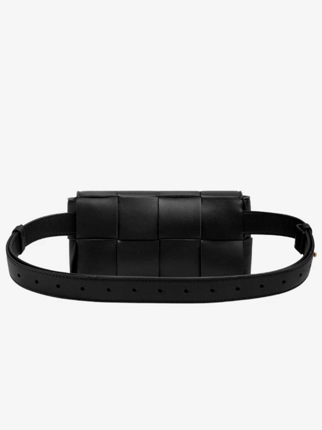 Intrecciato Small Cassette Belt Bag Black - BOTTEGA VENETA - BALAAN 5