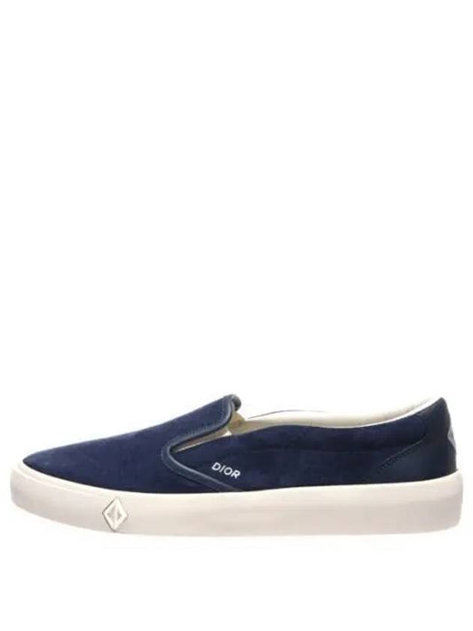 B101 Suede Smooth Calfskin Slip On Sneakers Navy - DIOR - BALAAN 2