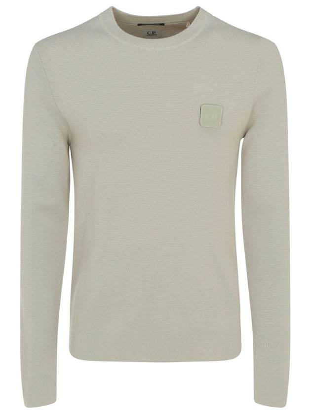 Square Logo Metropolis Wool Knit Top Beige - CP COMPANY - BALAAN 1