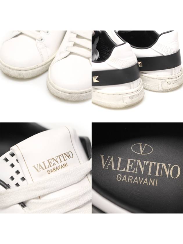 Women s Valentino SY2S0C04DYH White Calfskin V Logo Punching Rockstud Backnet Sneakers 34 gt Gangbuk used luxury goods - VALENTINO - BALAAN 8