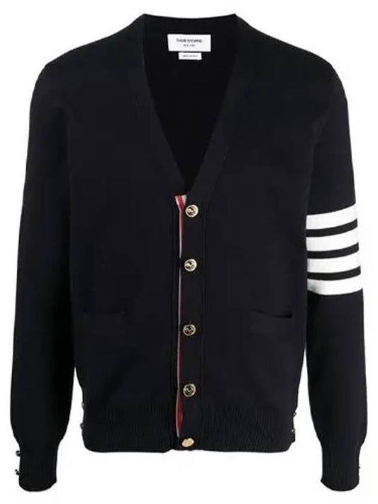 Milano Stitch 4 Bar Cardigan Navy - THOM BROWNE - BALAAN 2