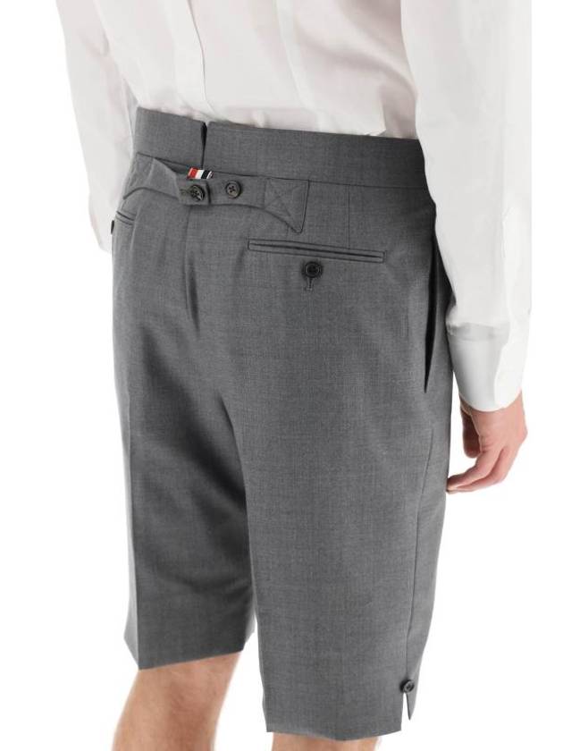 Twill Classic Backstrap Shorts Medium Grey - THOM BROWNE - BALAAN 5