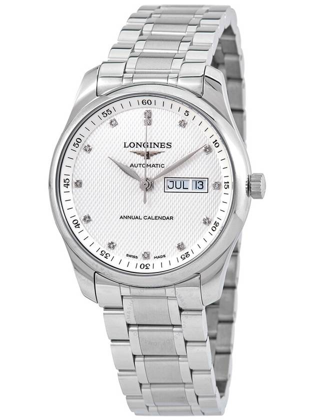 Longines Master Automatic Diamond Silver Dial Men's Watch L29104776 - LONGINES - BALAAN 1