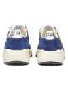 Logo Leather Low Top Sneakers Blue - GOLDEN GOOSE - BALAAN 3