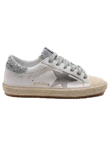 Women's Lace Superstar Low Top Sneakers White Silver - GOLDEN GOOSE - BALAAN 1