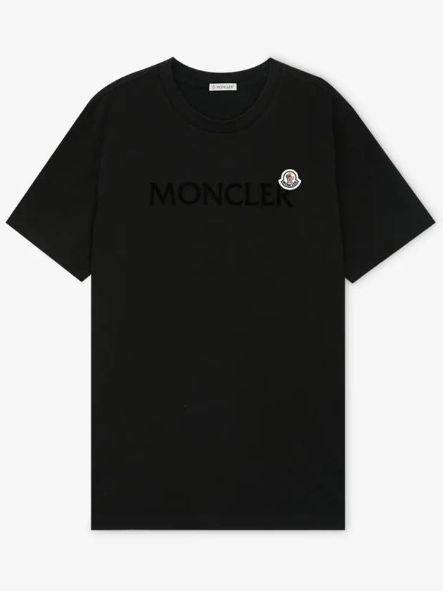 Men s Logo Patch Black Short Sleeve T Shirt 8C00024 839OT 999 - MONCLER - BALAAN 2