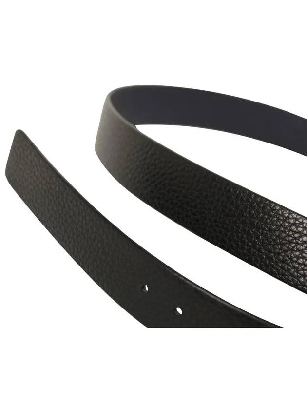 Reversible Gancini Leather Belt Black Navy - SALVATORE FERRAGAMO - BALAAN 5