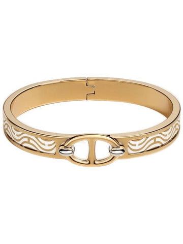 Hermes Mini Click Bracelet Gold Blanc - HERMES - BALAAN 1