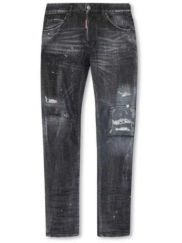 Men's Painted Washed Grey Cool Guy Jeans - DSQUARED2 - BALAAN 2