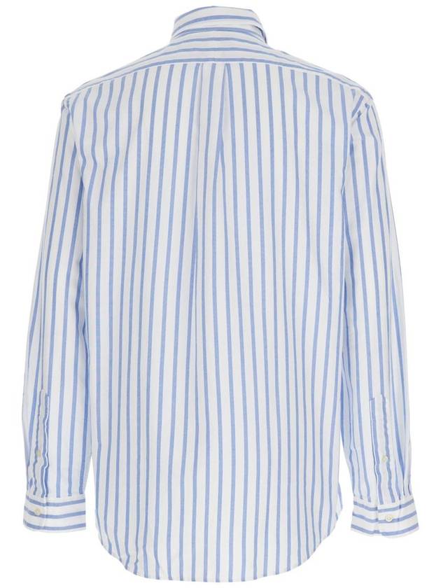 Men's Striped Custom Fit Long Sleeve Shirt Blue - POLO RALPH LAUREN - BALAAN 3