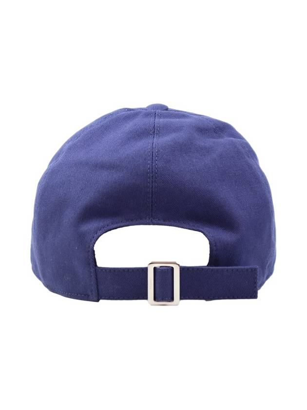 Gancini Logo Base Ball Cap Blue - SALVATORE FERRAGAMO - BALAAN 4