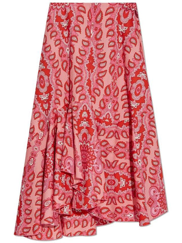 Etro Cotton Skirt With Decorative Pattern, Women's, Red - ETRO - BALAAN 1