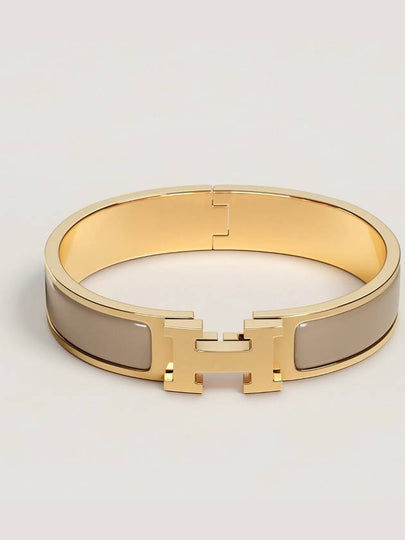 Clic H Bracelet Gold Marron Glace - HERMES - BALAAN 2