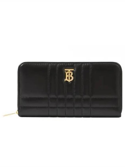 Quilted Leather Lola Ziparound Wallet Black Light Gold - BURBERRY - BALAAN 2