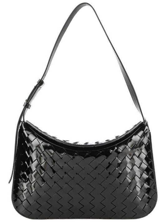 Intrecciato Flap Shoulder Bag Black - BOTTEGA VENETA - BALAAN 2