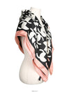 Scarf CC Logo Pink White Muffler Silk - CHANEL - BALAAN 5