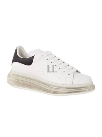 Oversized Clear Sole Low Top Sneakers Black White - ALEXANDER MCQUEEN - BALAAN 2