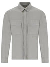 Broken Linen Cotton Long Sleeve Shirt Grey - CP COMPANY - BALAAN 2