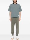 Striped Milano Rib Crewneck Cotton Short Sleeve T-Shirt Green - THOM BROWNE - BALAAN 4