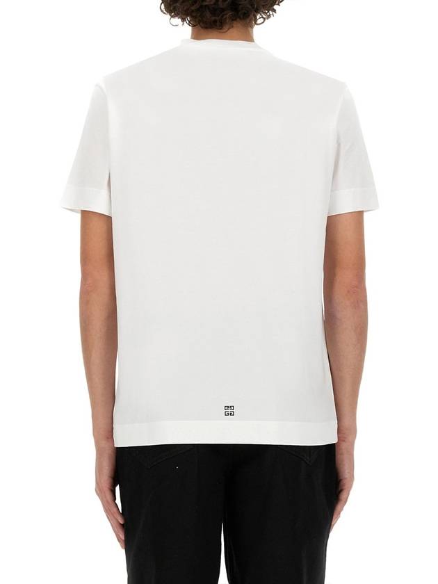 Archetype Logo Print Slim Fit Cotton Short Sleeve T-Shirt White - GIVENCHY - BALAAN 5