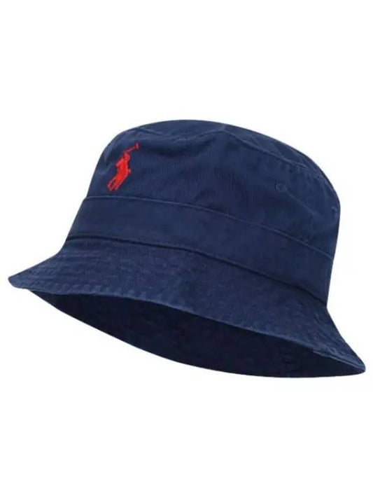 Embroidered Pony Bucket Hat Navy - POLO RALPH LAUREN - BALAAN 2